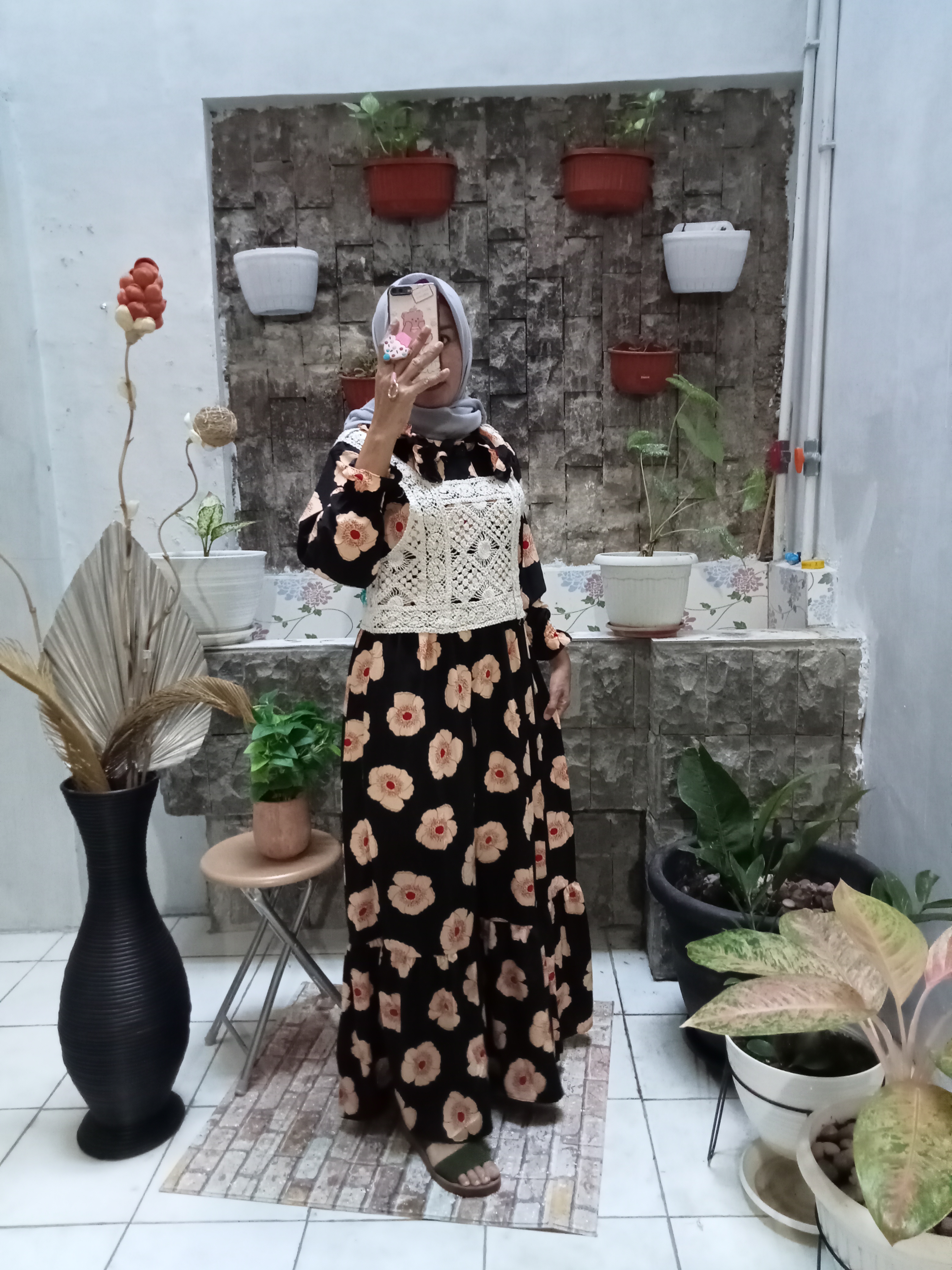 Gamis Bunga Rompi